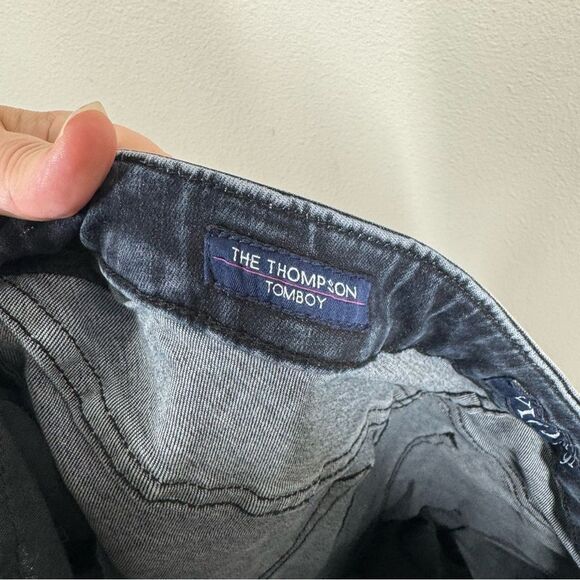 Vigoss The Thompson Tomboy Jeans Stretch Distressed Washed Black Plus Size 16 - Picture 4 of 8